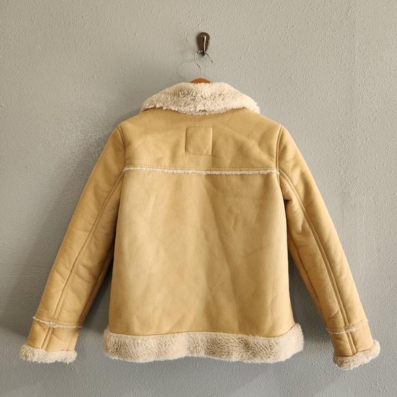 Abercrombie Kids Shearling Sherpa Jacket Coat Size 15/16 XL - Picture 4 of 7